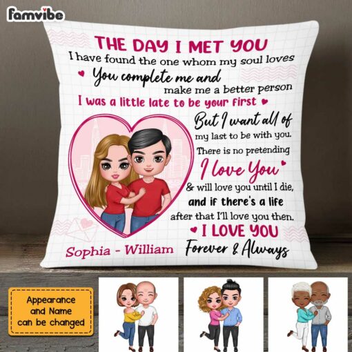 Personalized Couple The Day Pillow