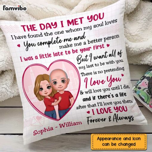 Personalized Couple The Day Pillow