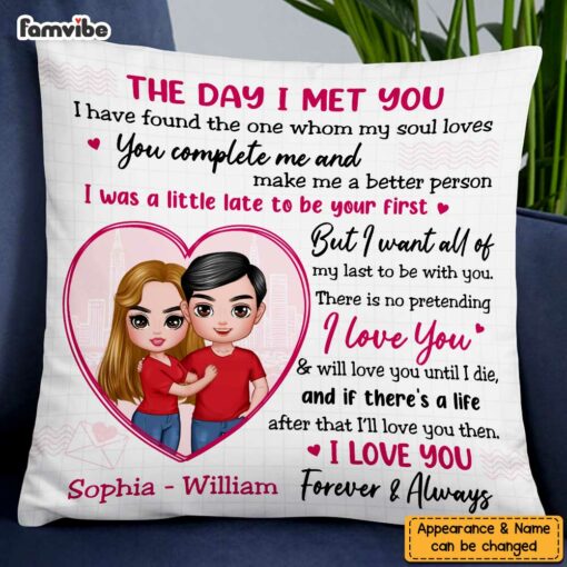 Personalized Couple The Day Pillow