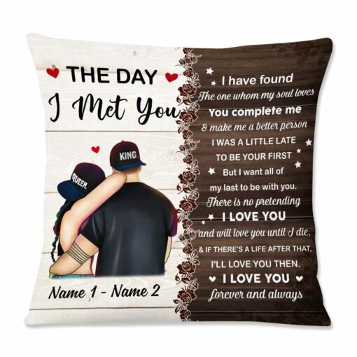 Personalized Couple The One My Soul Loves Pillow