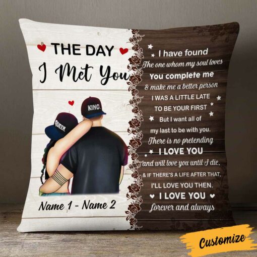 Personalized Couple The One My Soul Loves Pillow