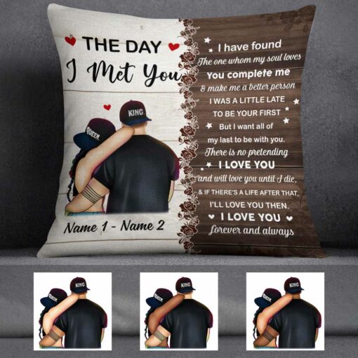 Personalized Couple The One My Soul Loves Pillow