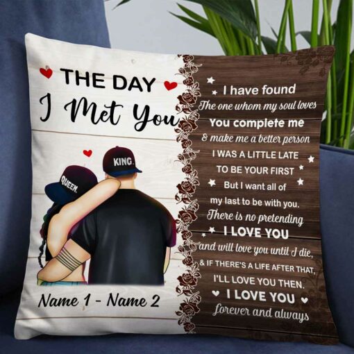 Personalized Couple The One My Soul Loves Pillow