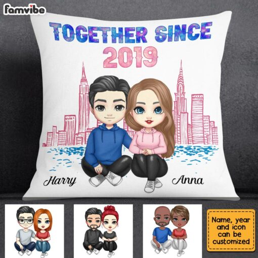 Personalized Couple Together Since Galaxy Pillow