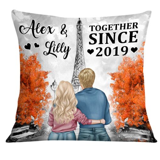 Personalized Couple Together Since London City Pillow