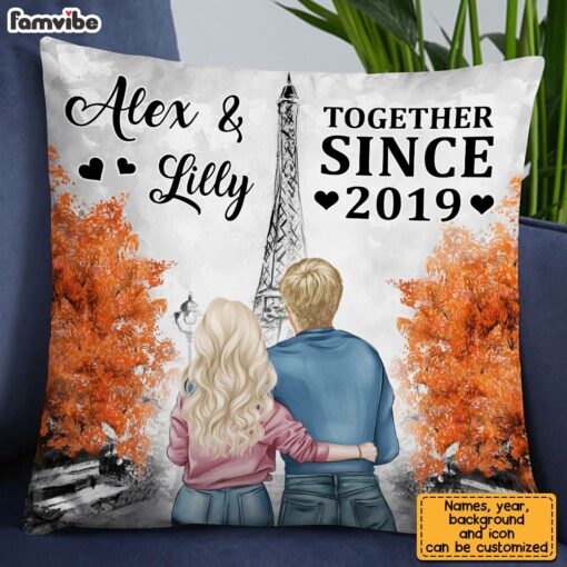 Personalized Couple Together Since London City Pillow