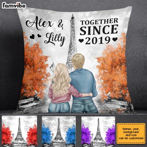 Personalized Couple Together Since London City Pillow