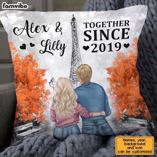 Personalized Couple Together Since London City Pillow