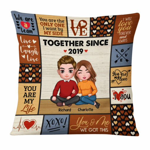 Personalized Couple Together Since Pillow