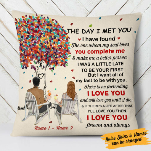 Personalized Couple Tree Pillow