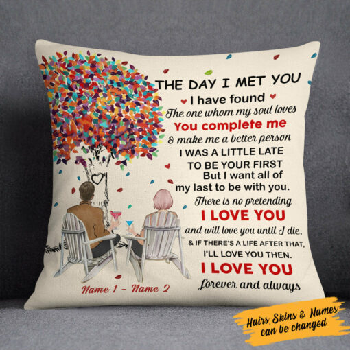 Personalized Couple Tree Pillow