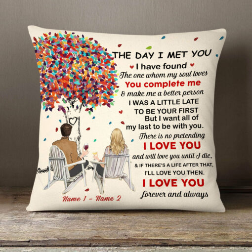 Personalized Couple Tree Pillow