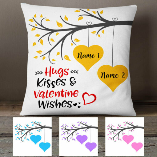 Personalized Couple Valentine Wishes Pillow