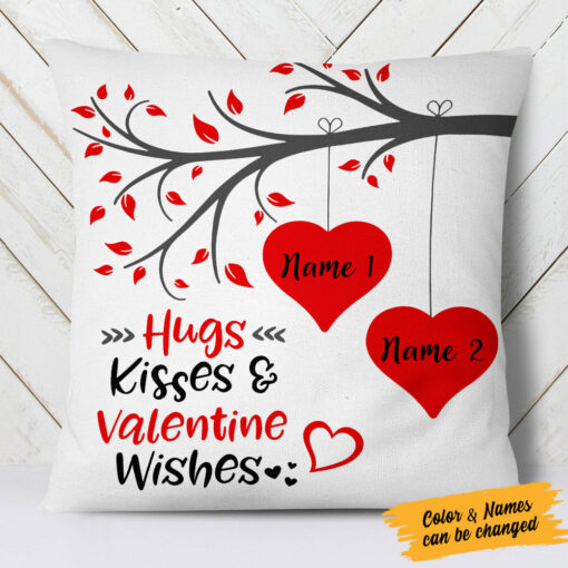 Personalized Couple Valentine Wishes Pillow