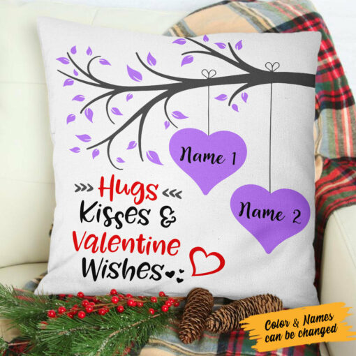 Personalized Couple Valentine Wishes Pillow