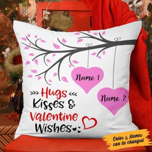 Personalized Couple Valentine Wishes Pillow