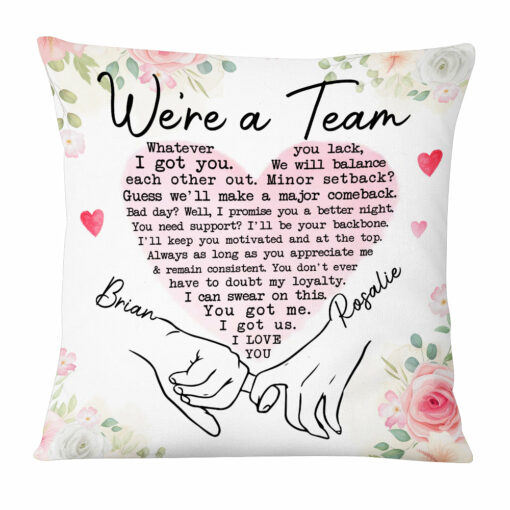 Personalized Couple We Are A Team Pillow