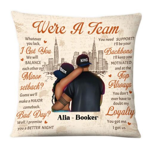 Personalized Couple We’re A Team Pillow