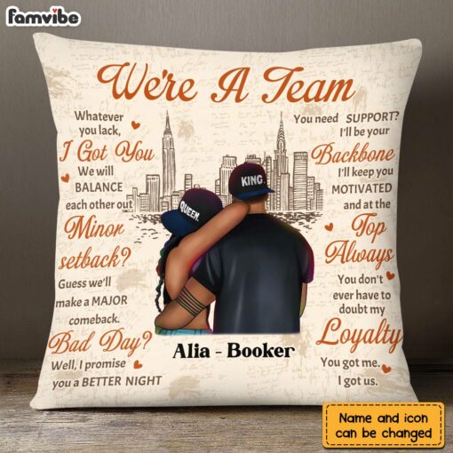 Personalized Couple We’re A Team Pillow