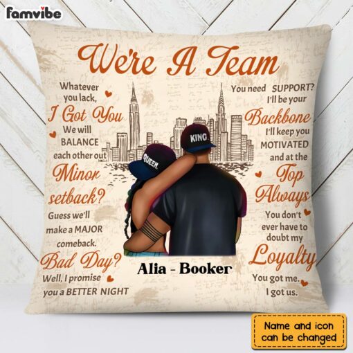 Personalized Couple We’re A Team Pillow