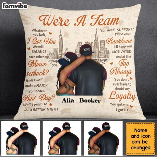 Personalized Couple We’re A Team Pillow