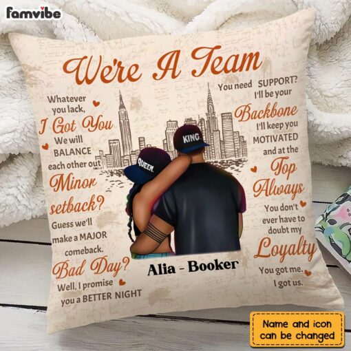 Personalized Couple We’re A Team Pillow