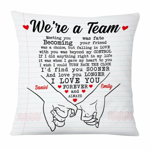 Personalized Couple We’re Team Pillow