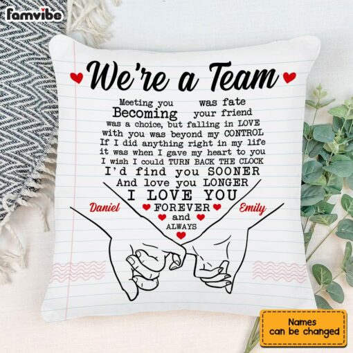 Personalized Couple We’re Team Pillow