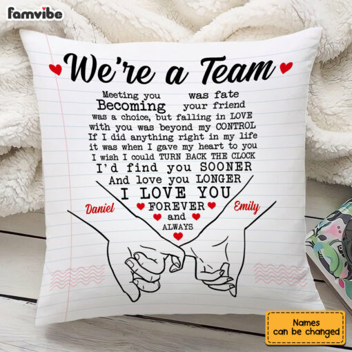 Personalized Couple We’re Team Pillow