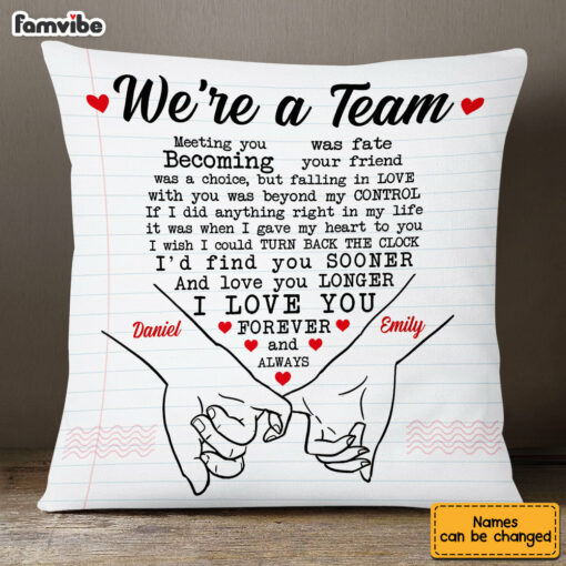 Personalized Couple We’re Team Pillow