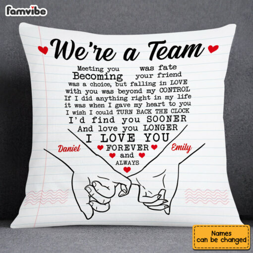 Personalized Couple We’re Team Pillow