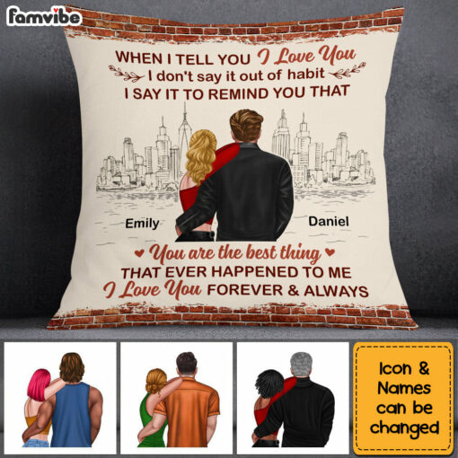 Personalized Couple When I Say I Love You Pillow