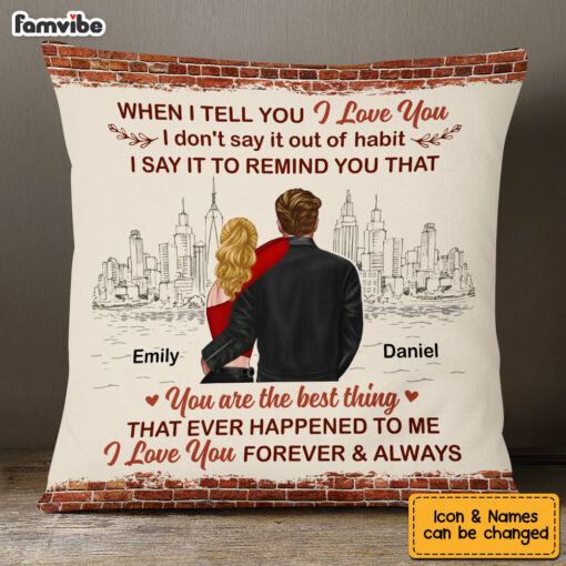 Personalized Couple When I Say I Love You Pillow