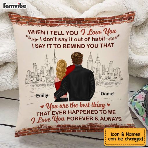 Personalized Couple When I Say I Love You Pillow