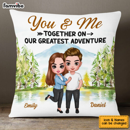 Personalized Couple You And Me Greatest Adventure Pillow