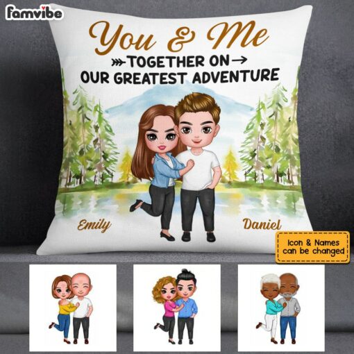 Personalized Couple You And Me Greatest Adventure Pillow