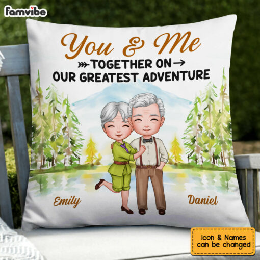 Personalized Couple You And Me Greatest Adventure Pillow