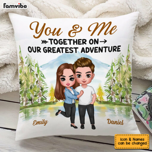 Personalized Couple You And Me Greatest Adventure Pillow