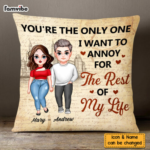 Personalized Couple You Are The One Pillow