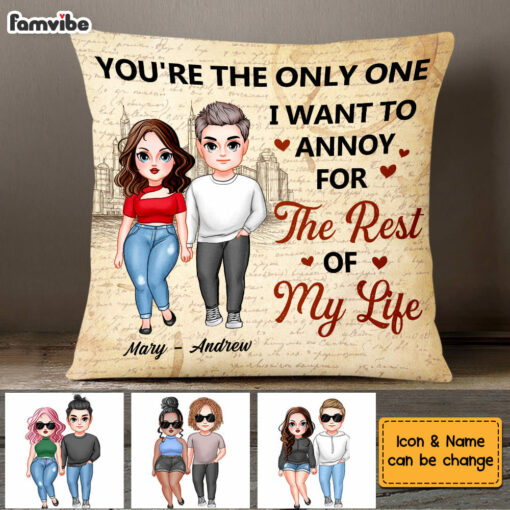 Personalized Couple You Are The One Pillow