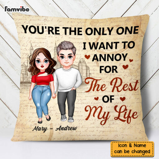 Personalized Couple You Are The One Pillow