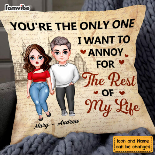 Personalized Couple You Are The One Pillow