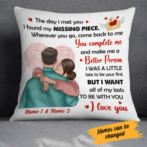 Personalized Couple You Complete Me Pillow