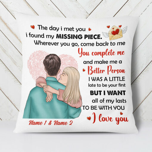 Personalized Couple You Complete Me Pillow