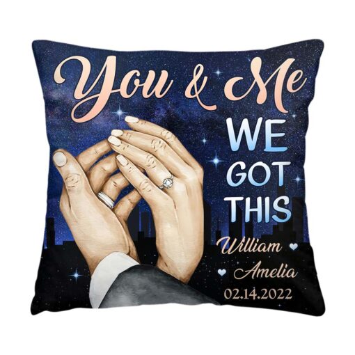 Personalized Couples Anniversary, Loving Gift Hand In Hand Pillow