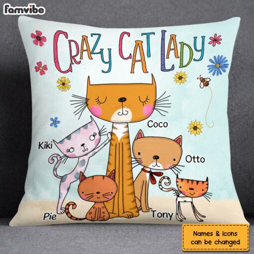 Personalized Crazy Cat Lady Shirt – Hoodie – Sweatshirt Pillow