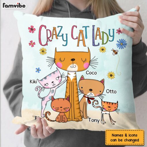 Personalized Crazy Cat Lady Shirt – Hoodie – Sweatshirt Pillow