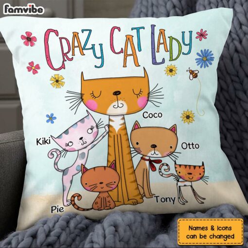 Personalized Crazy Cat Lady Shirt – Hoodie – Sweatshirt Pillow