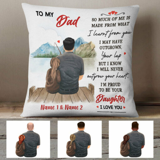 Personalized Dad Fishing Pillow