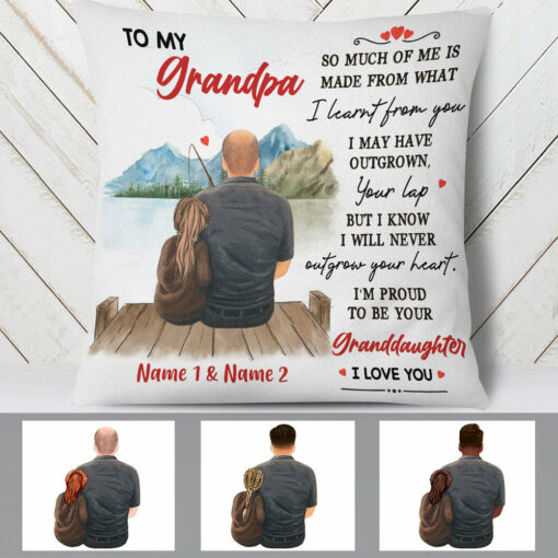 Personalized Dad Fishing Pillow